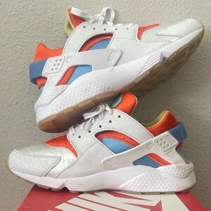 Nike Athletic Shoes - White, Orange, Blue